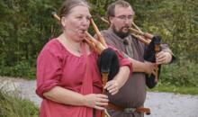 Mittelalterhochzeit im Wikingerstil Musik mit Dudelsack