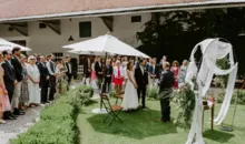 Hochzeit mit freier Trauung im wunderschönen Garten der Weilachmühle Altomünster